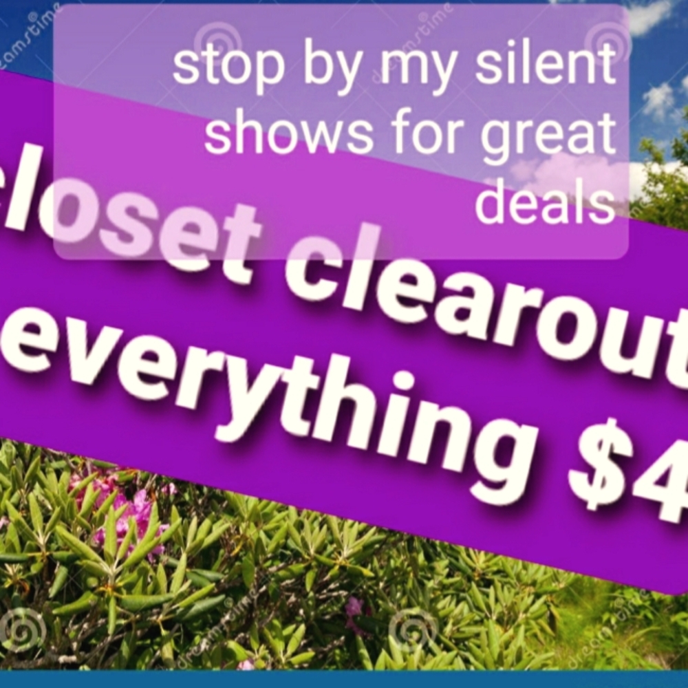 Closet clearout silent shows, pop ups